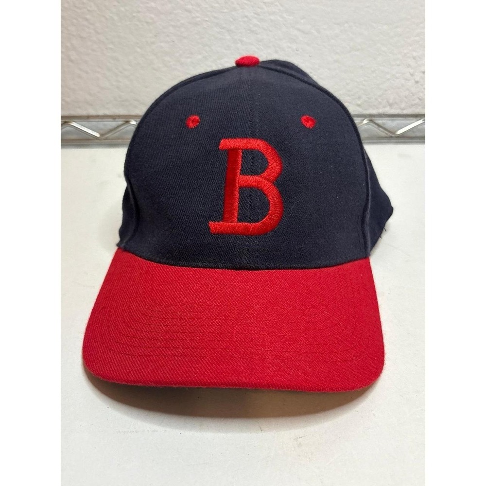 Navy and Red Baseball Cap with EmbroNavy and Red Baseball Cap with Embroidered B